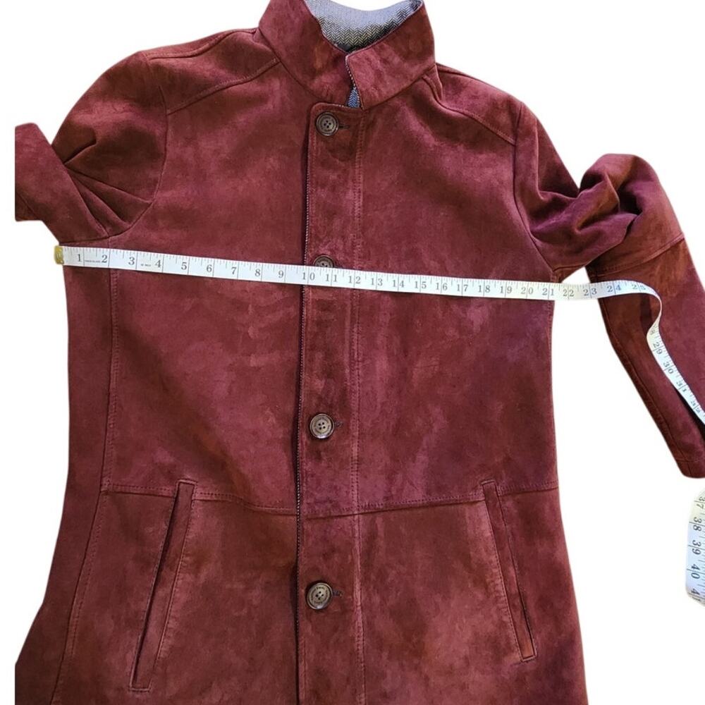 Emiliano Zapata Suede Leather Deep Burgundy Red Jacket Men Size Medium NWOT - Picture 14 of 16